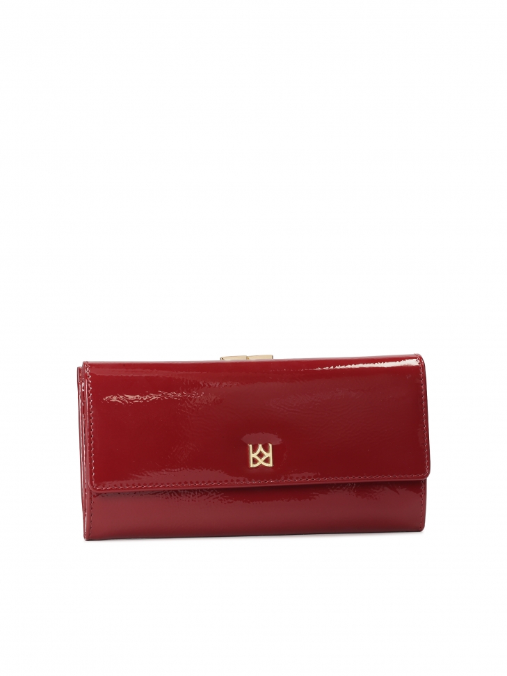 Elegáns pénztárca lakkbőrből, finom ráncolással FRANCINE