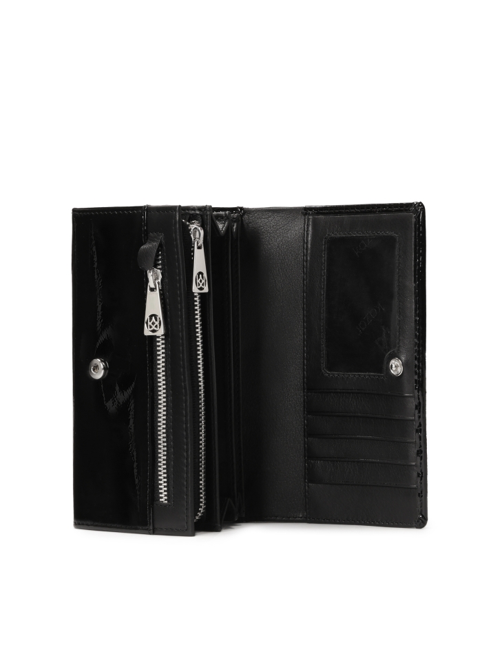 Gyűrött lakkbőr pénztárca SANTI