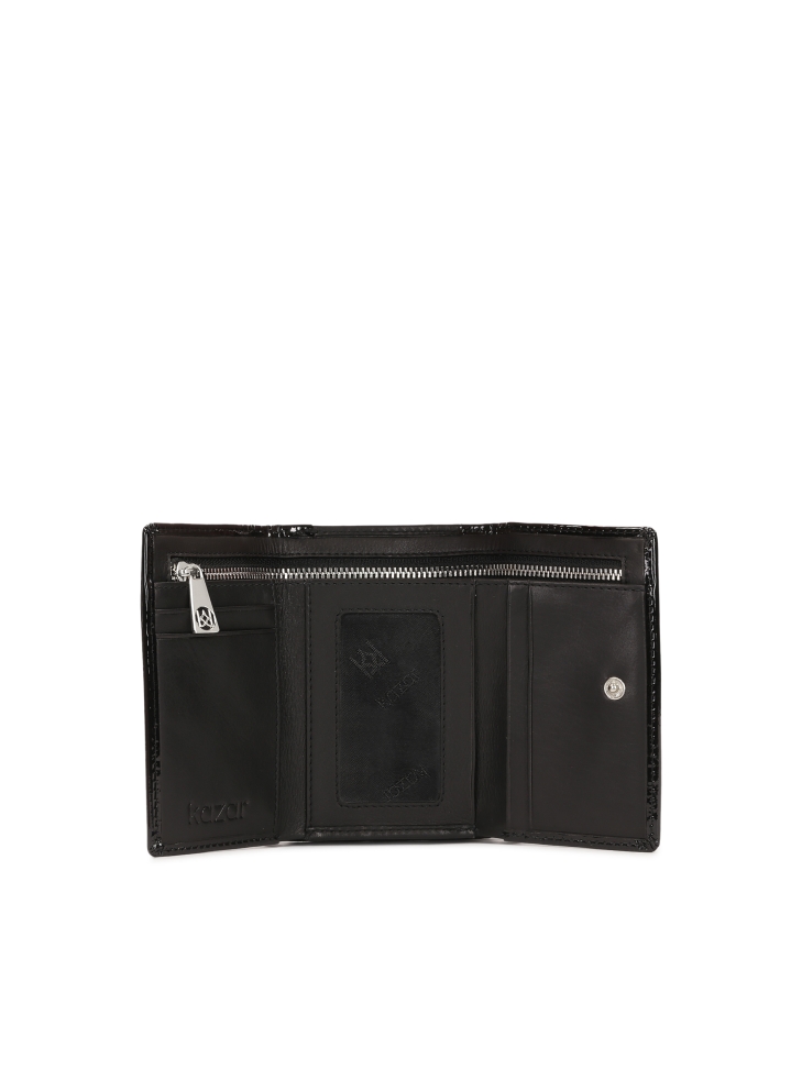 Gyűrött fényes bőr pénztárca ASA