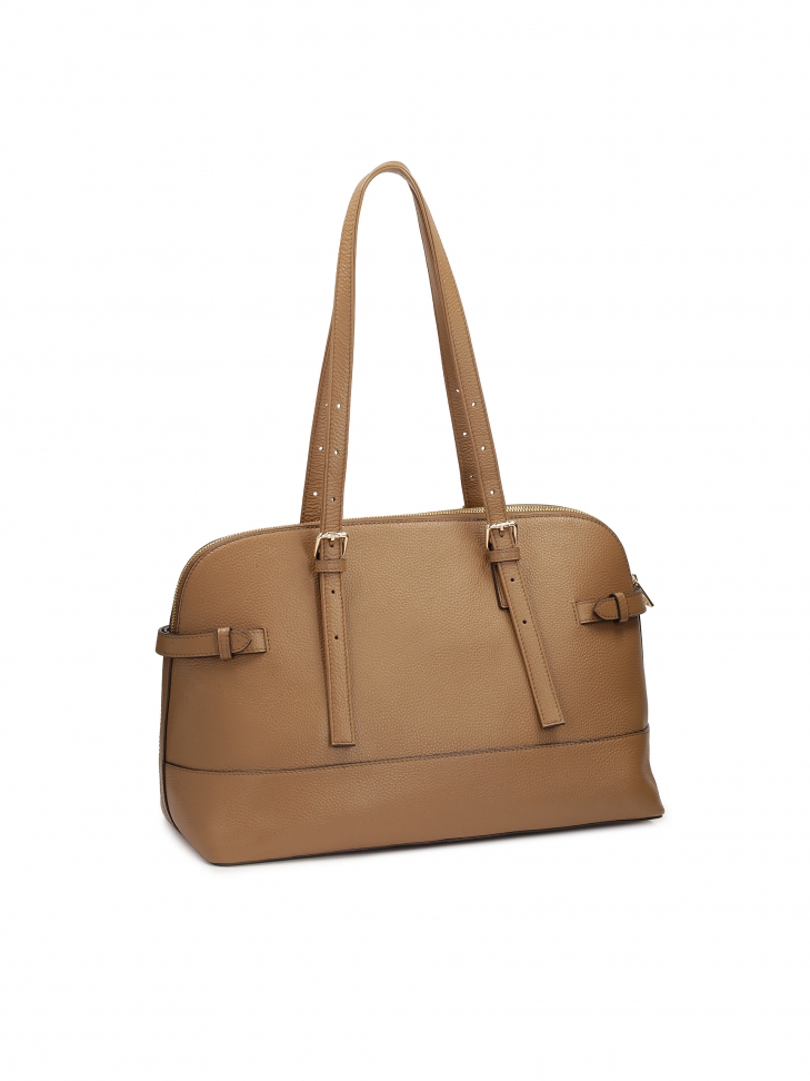 Széles aljú barna kézitáska MARCELL