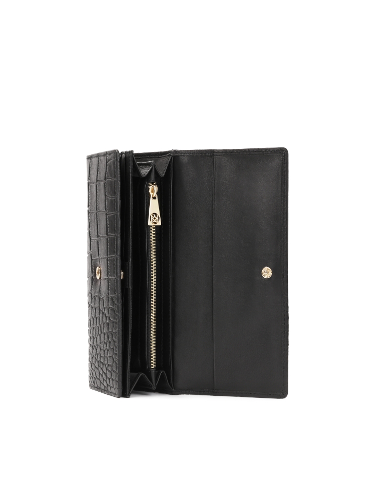 Hosszúkás pénztárca dombornyomott mintával BETTY