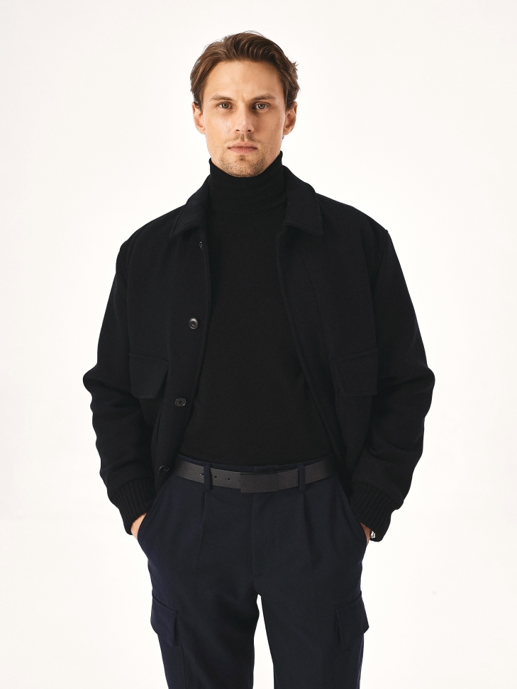 Fekete öv matt fekete csattal  RACUV