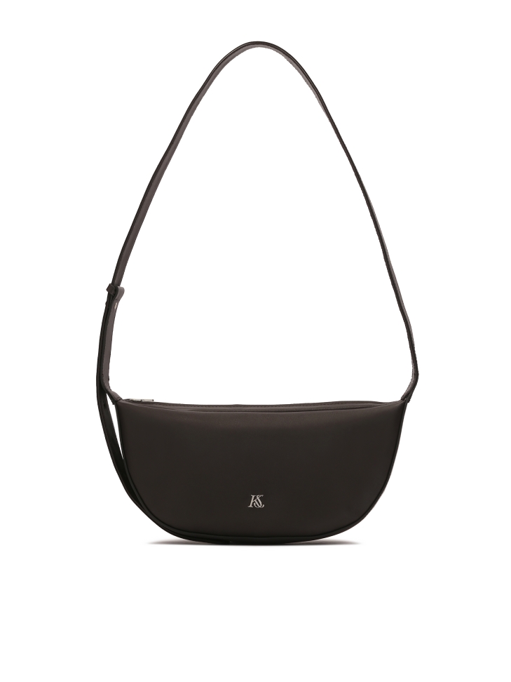 Sötétbarna kézitáska ezüstszínű hardverrel KS LILE