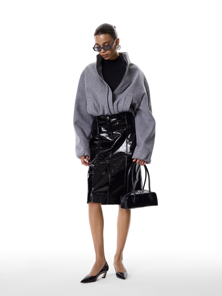 Fekete hosszúkás válltáska  KS NOELIA