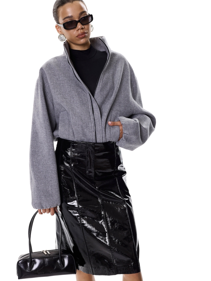 Fekete hosszúkás válltáska  KS NOELIA