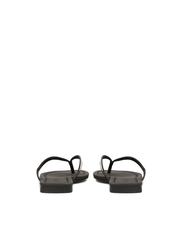 Fekete lakkbőr flip flop SUN