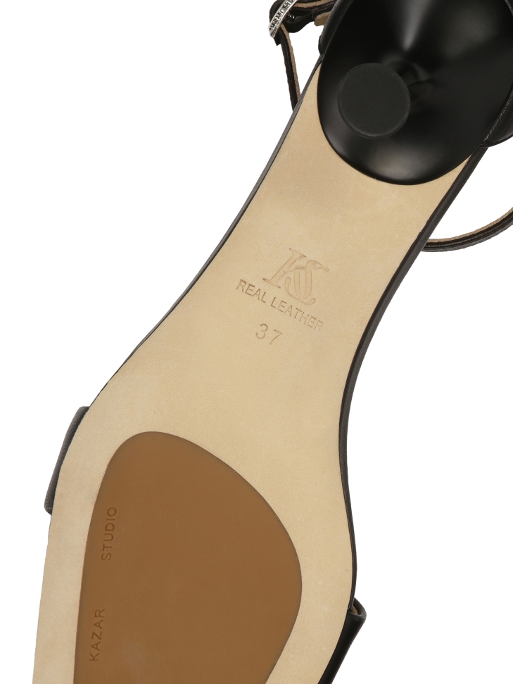 Fekete szandál teljes sarokkal KS JAVELIN