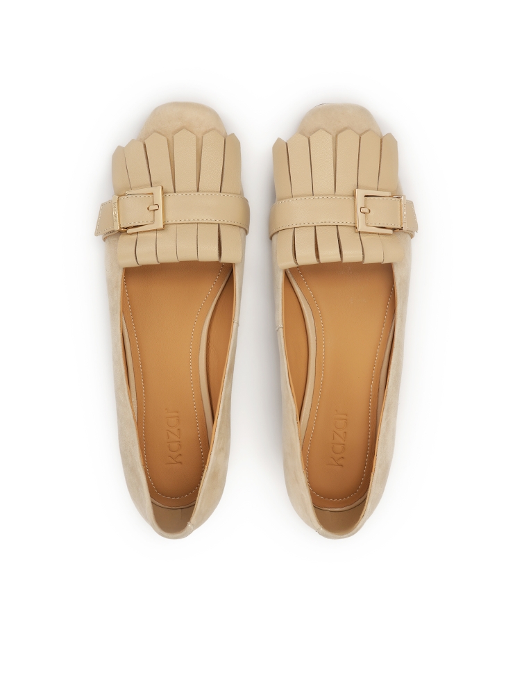 Alacsony szivattyú velúr és sima bőrből ESTELLE