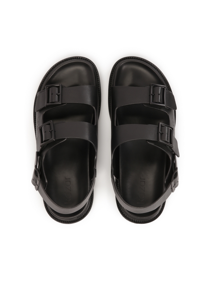 Bőr szandál fémkapoccsal COMBEAUTES