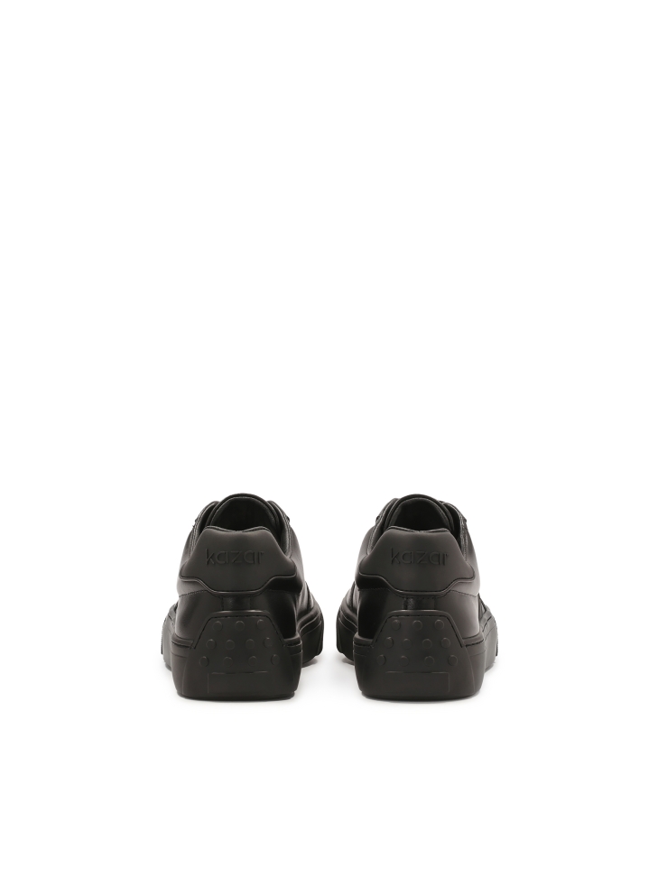 Fekete bőr tornacipő gumival a sarkán SEMOUSE