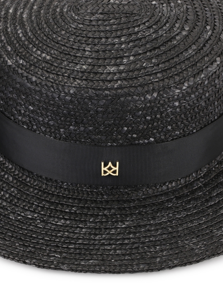 Fekete szalmakalap szalaggal NANI