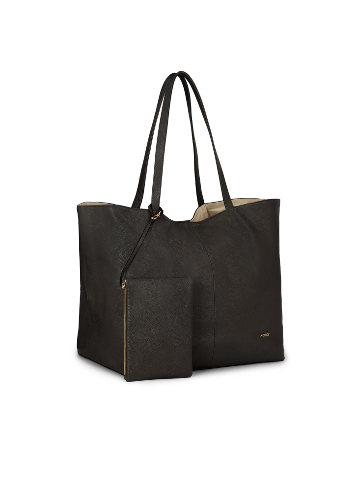 Nagy fekete válltáska levehető tasakkal  MEG