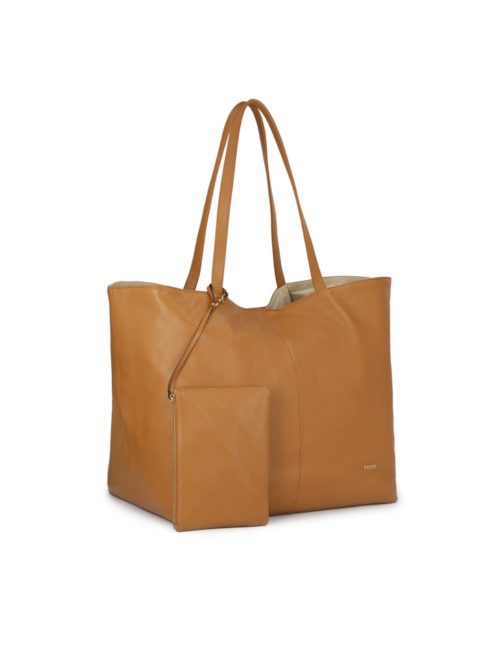 Világosbarna XXL táska tasakkal MEG