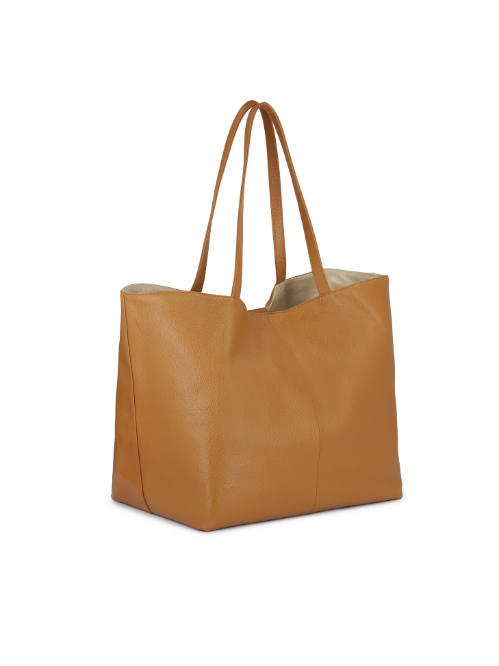 Világosbarna XXL táska tasakkal MEG