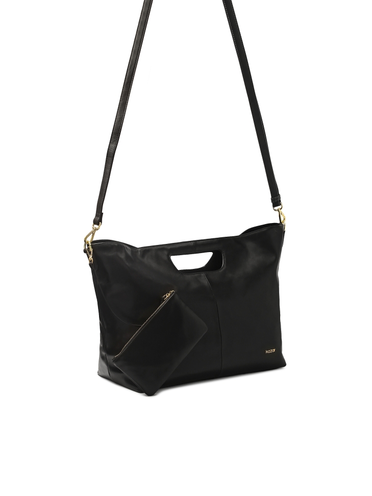 Nagy bőr kézitáska tasakkal SAVI