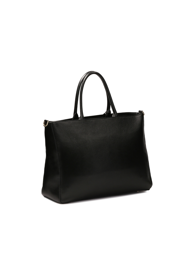 Tágas bőr kézitáska tasakkal ENA