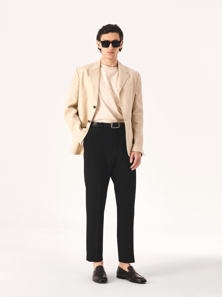 Sötétbarna bőr papucs DORIANO