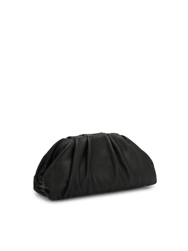 Fekete gyűrött kézitáska GLOW