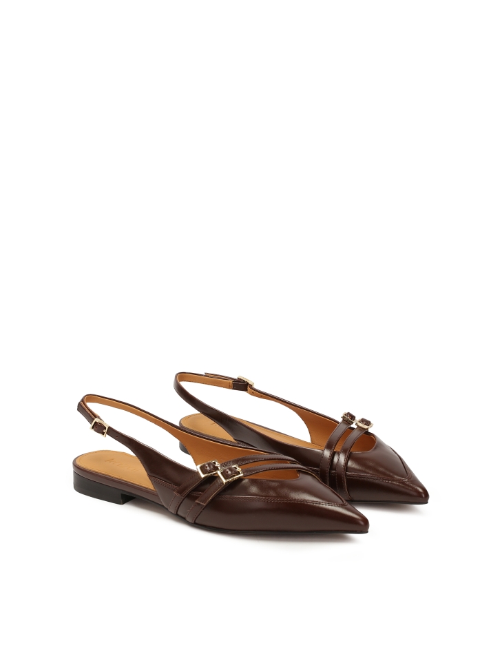 Slingback szivattyú lapos talpú AMY