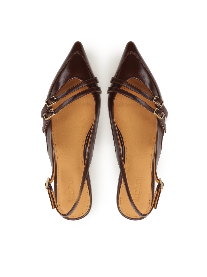 Slingback szivattyú lapos talpú AMY