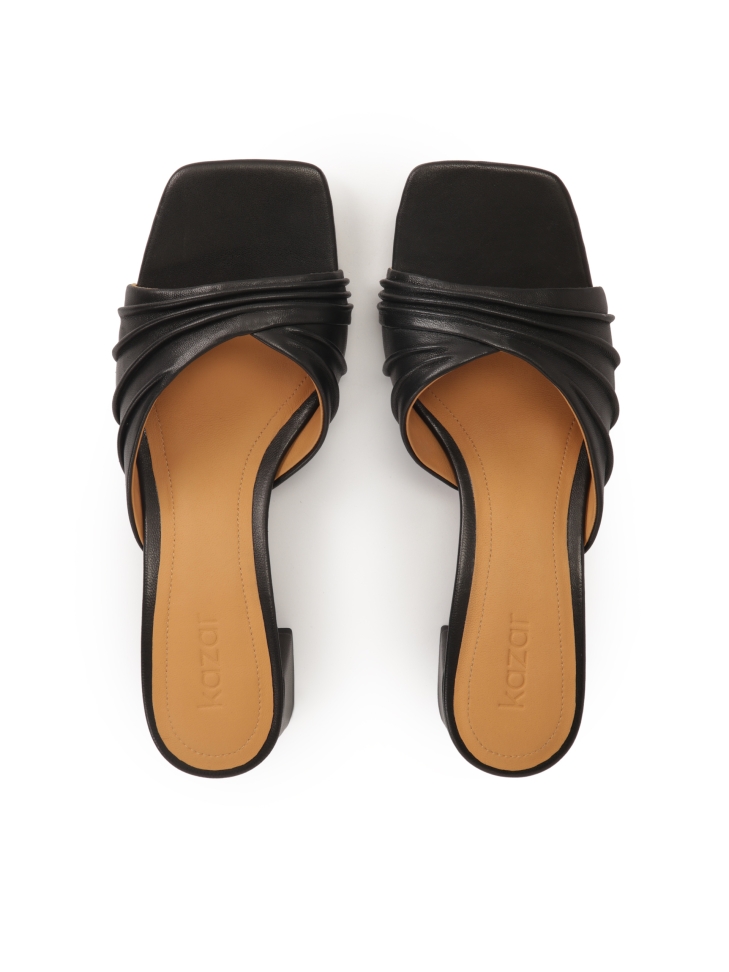 Magas sarkú papucsok ráncos pánttal SENA