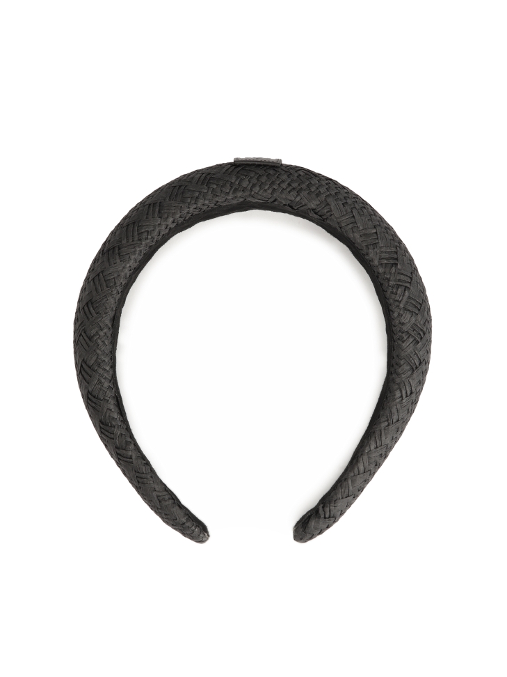 Fekete fonott papír szalma hajpánt MOANA