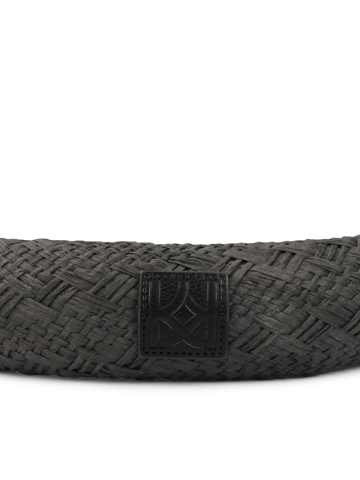 Fekete fonott papír szalma hajpánt MOANA