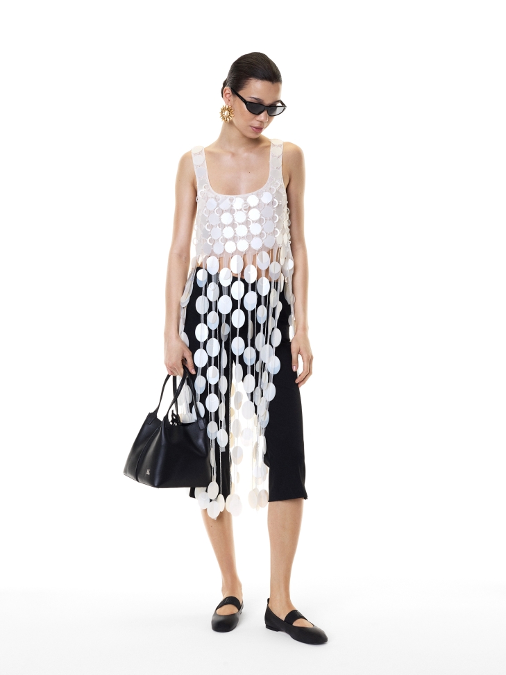 Fekete, puha bőrből készült kézitáska KS VIVIENE