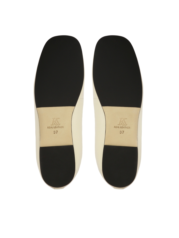 Fehér, puha bőr balerinák  KS AVRIL