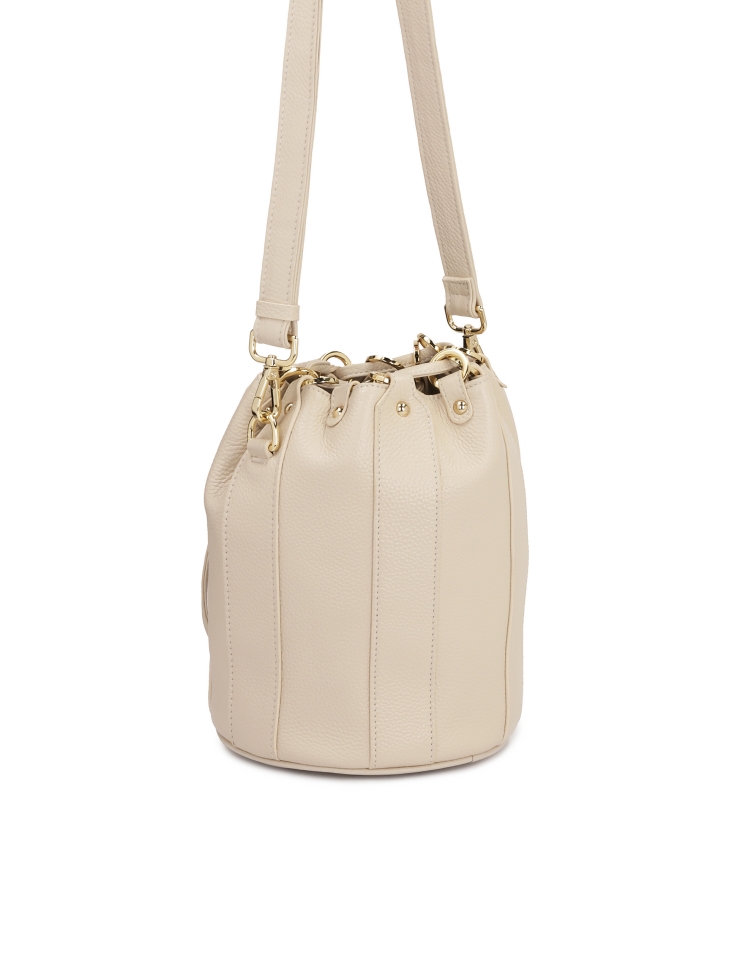 Bőr táska kézitáska világos színben ROCK