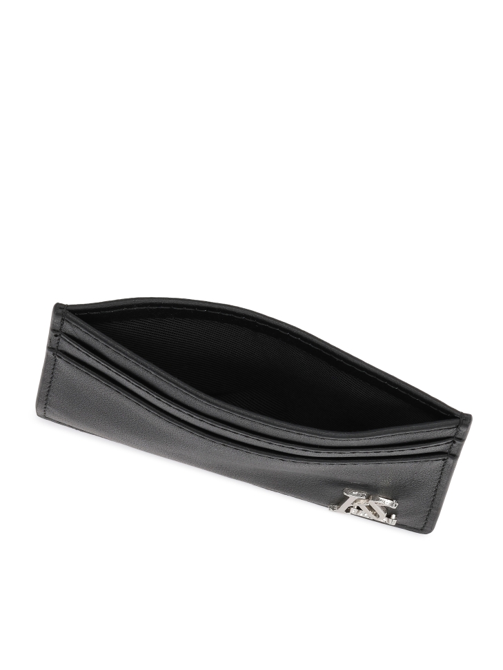 Fekete bőrkártya tok logóval  KS SEINES