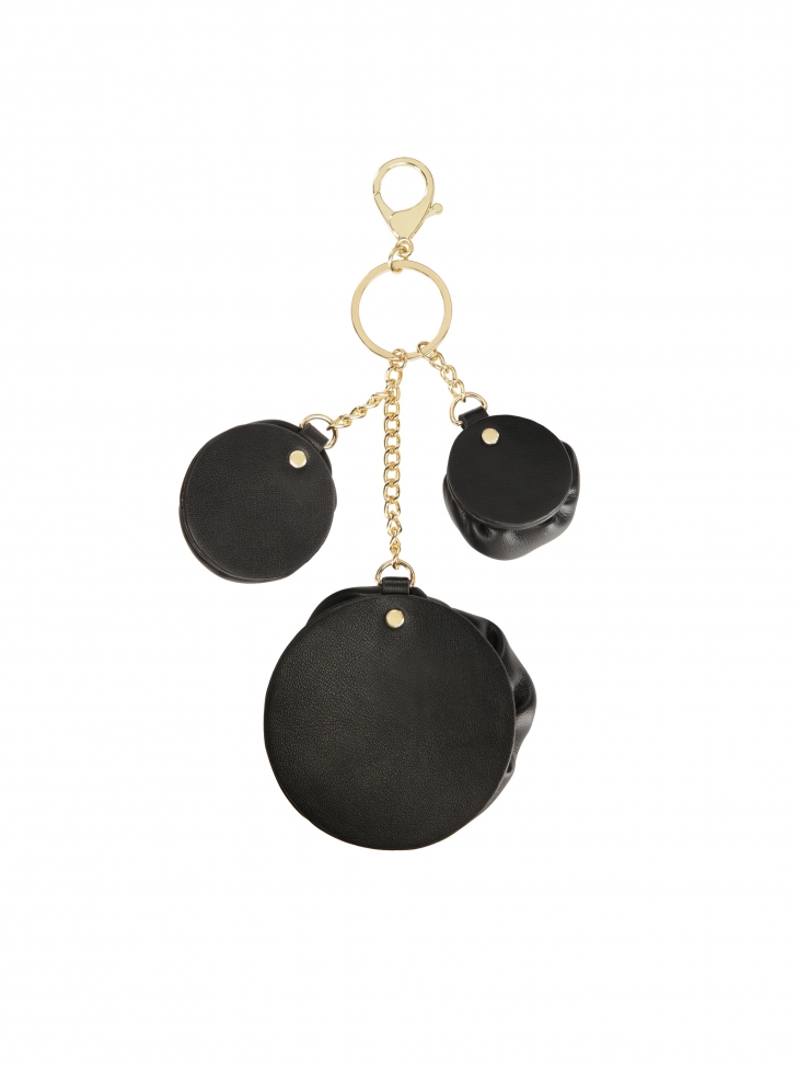 Kulcstartó bőr virágokkal CHARLOTTE