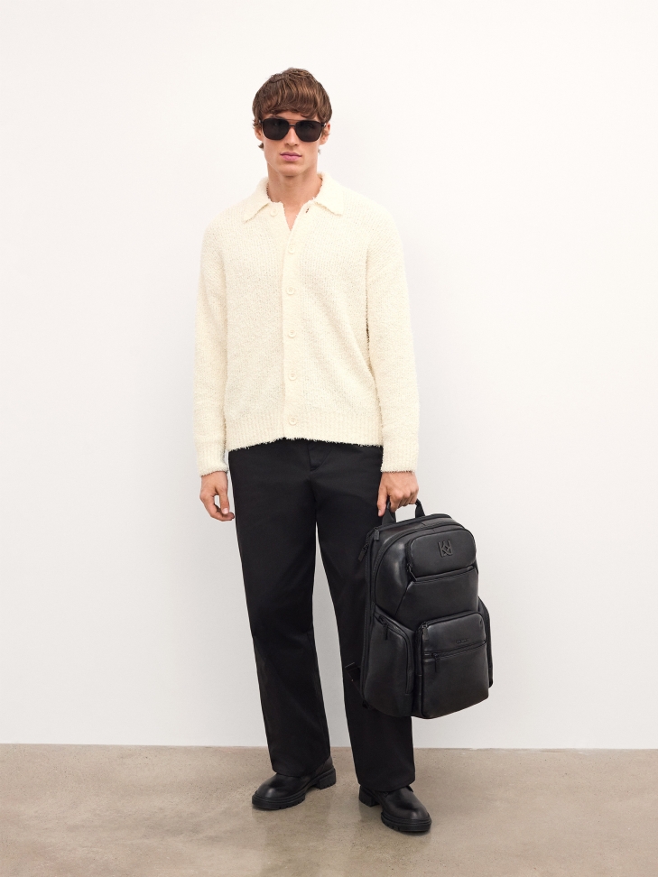 Bőr hátizsák laptop rekesszel LEONII