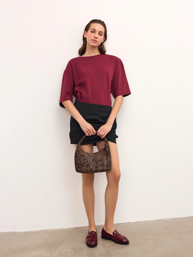 Maroon lakkbőr cipő bojtokkal IVESDALE