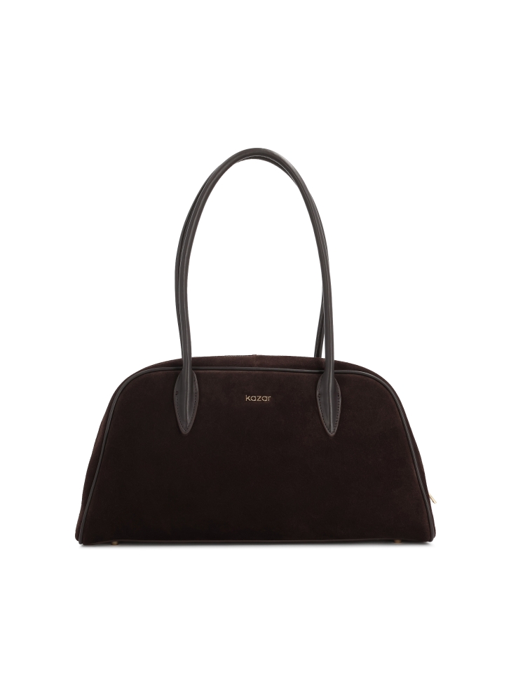 Barna velúr kézitáska KYLE