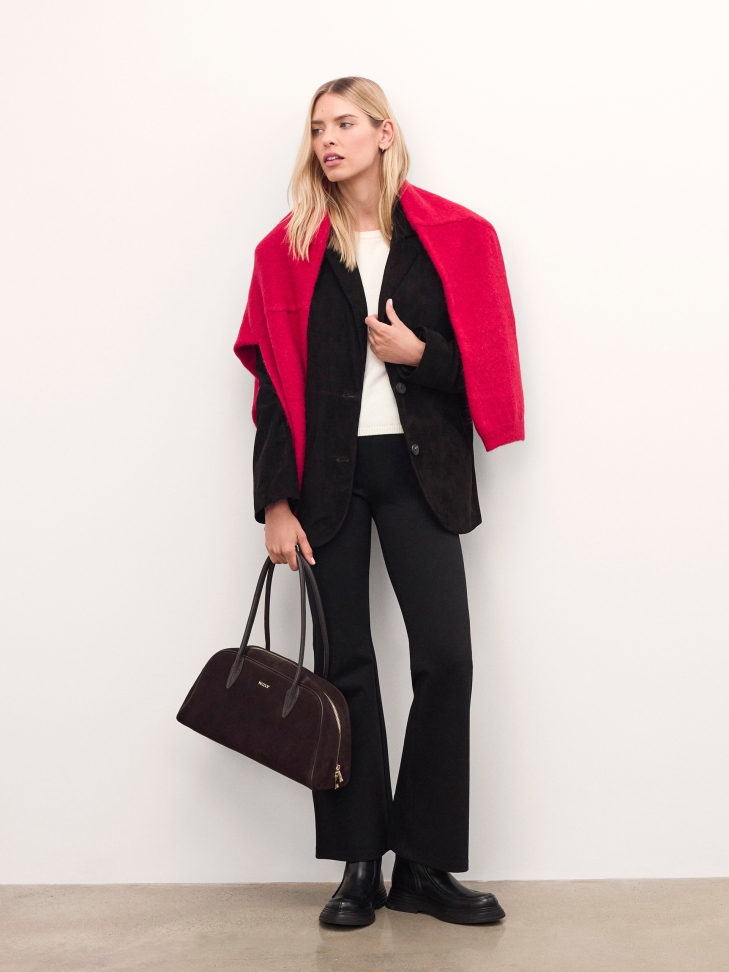 Barna velúr kézitáska KYLE