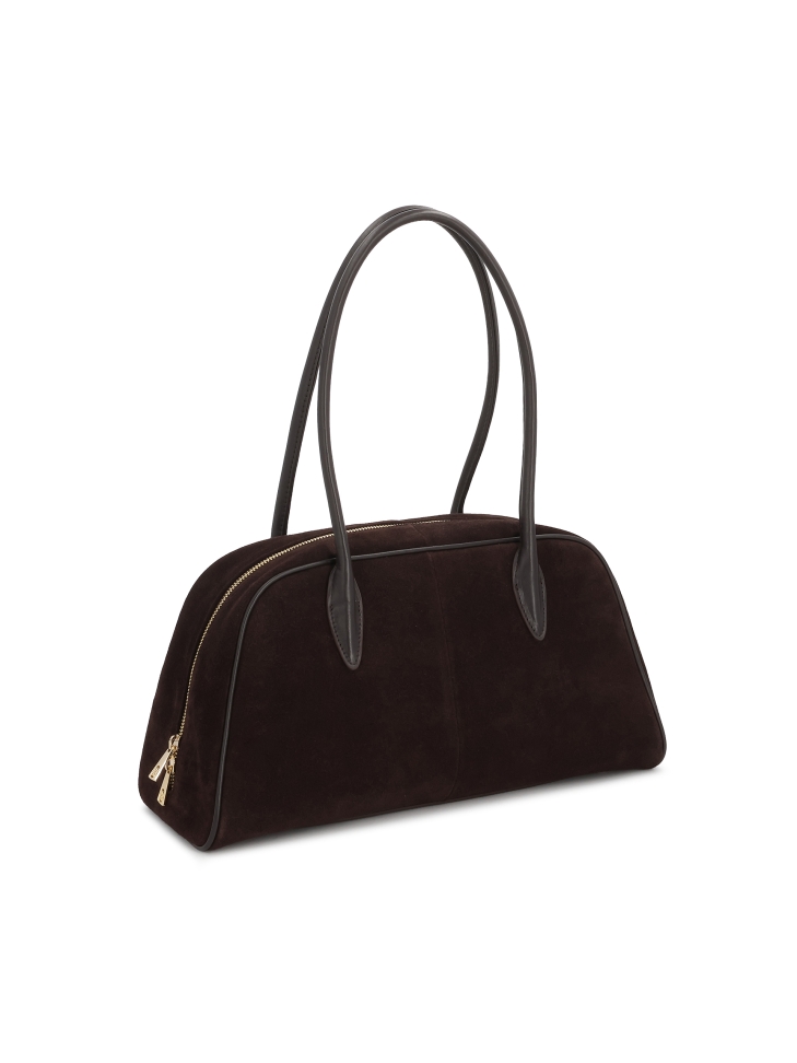 Barna velúr kézitáska KYLE