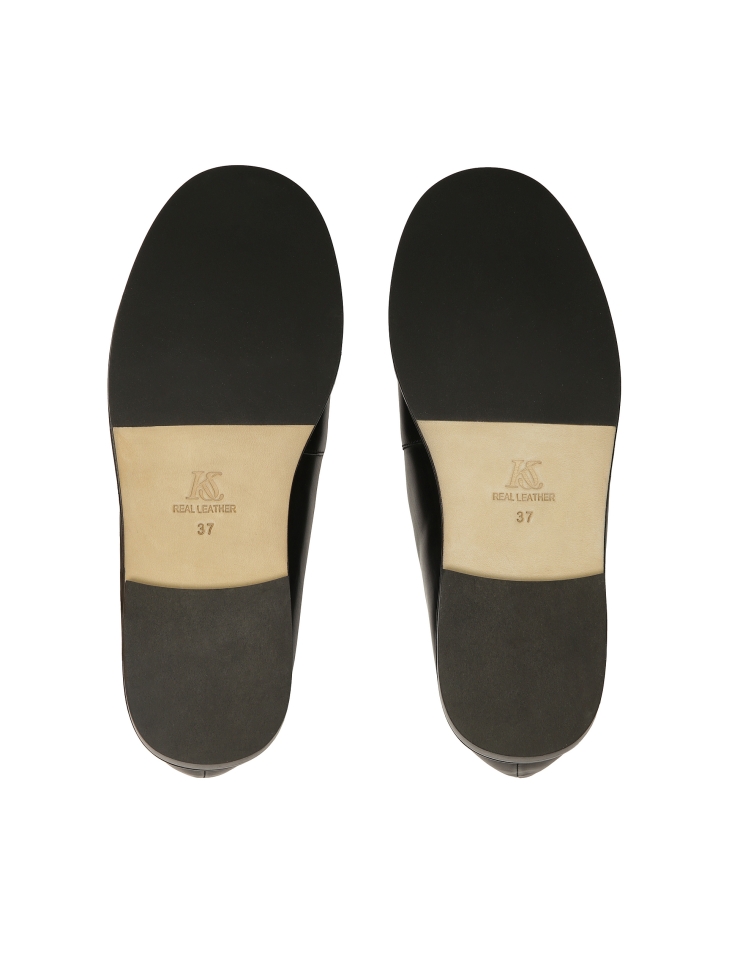 Fekete cipő természetes bőrből KS MODANE