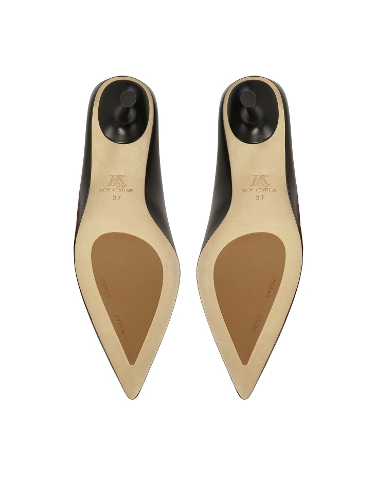 Fekete cipellők teljes elülső résszel KS ELYSIE