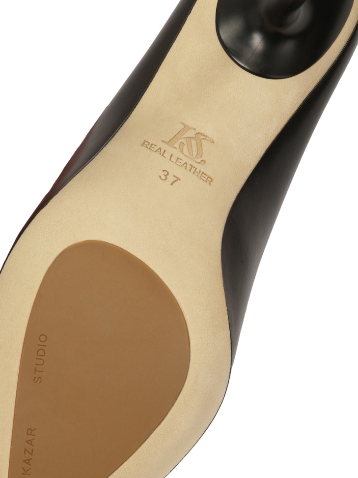 Fekete cipellők teljes elülső résszel KS ELYSIE