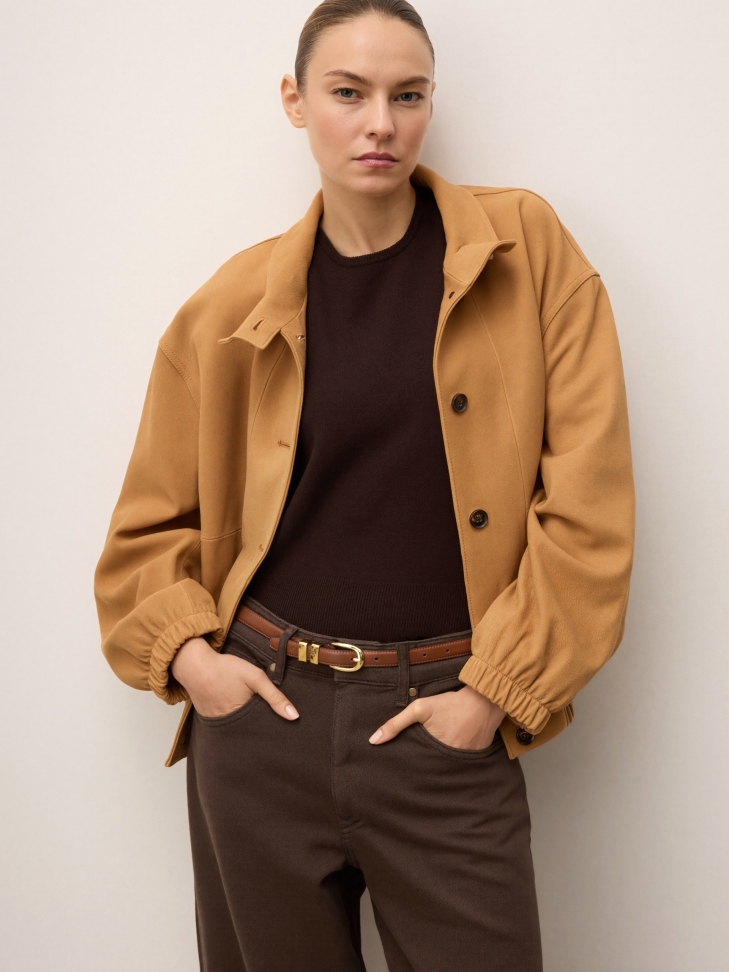 Keskeny bőrszíj két fémhurokkal MARIELA