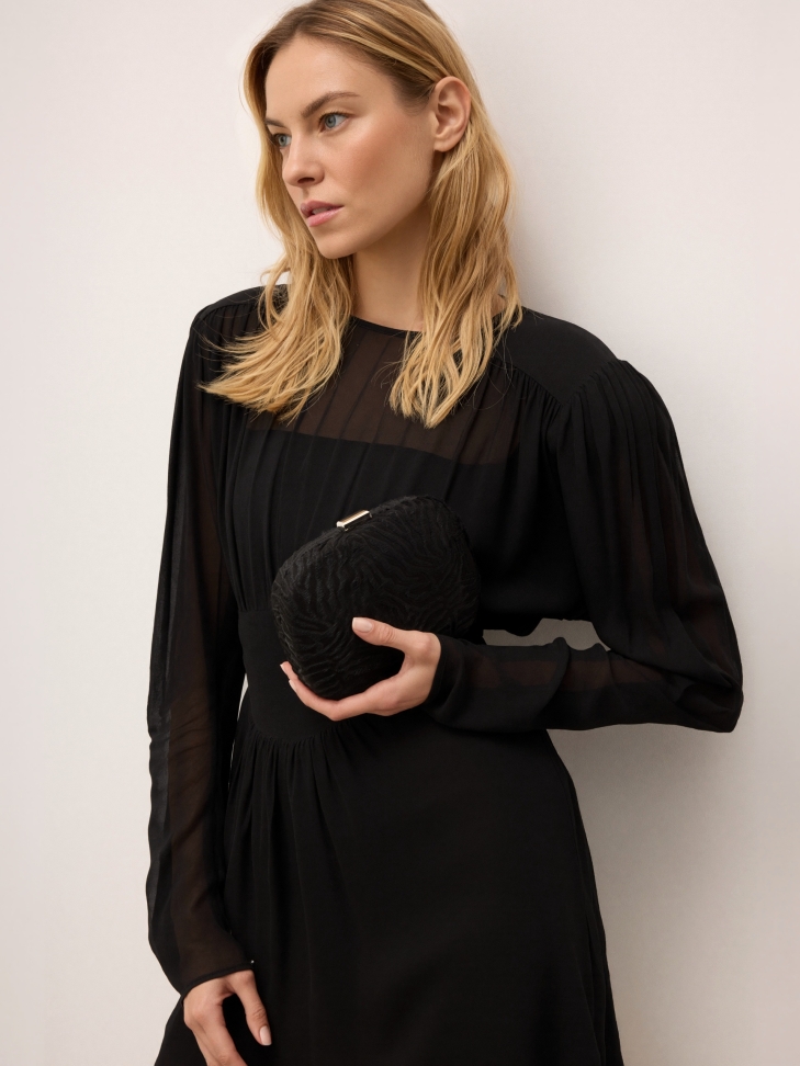 Zebra mintás kuplung táska CATALEYA