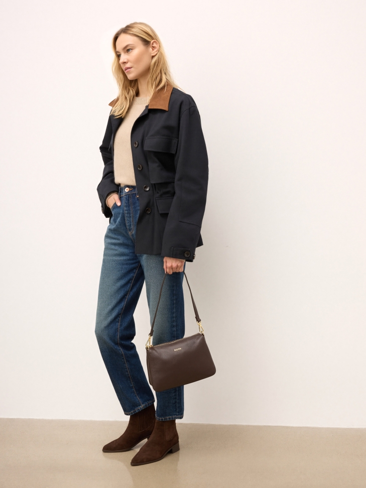 Barna szarvasbőr Chelsea csizma SIRIN