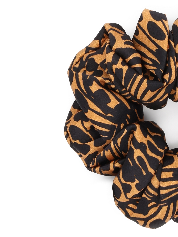 Mintás barna és fekete hajgumi PAPILLON